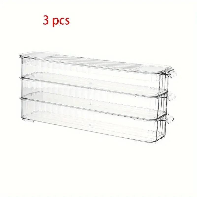 Clear Plastic Refrigerator Organiser Bin for Fresh Fruit Spice and Food Storage