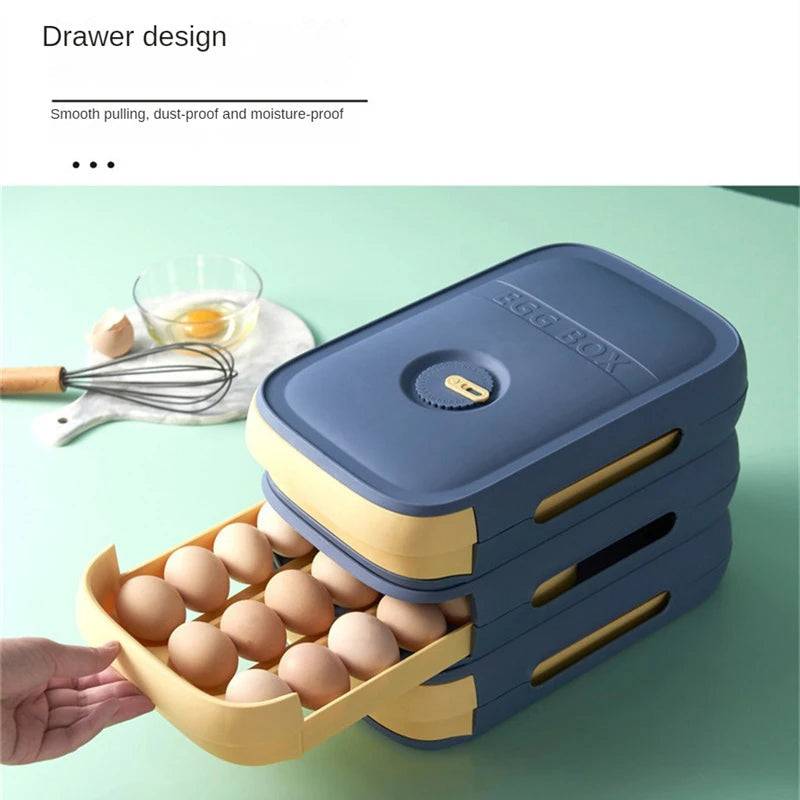 Automatic Rolling Egg Holder Storage Box