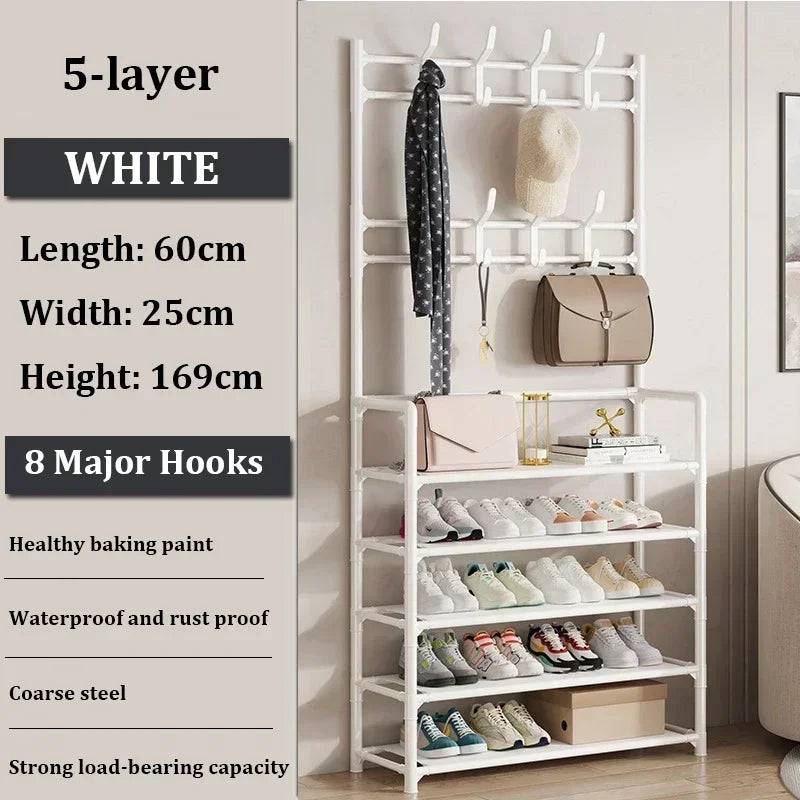 Multi-Layer Shoe and Hat Rack