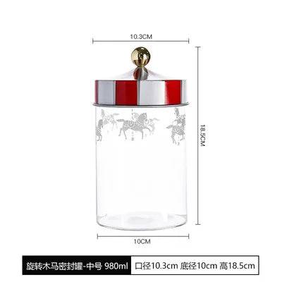 Nordic Creative Carousel Sealed Glass Jar
