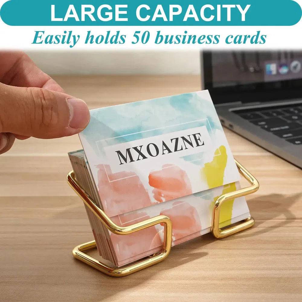 Modern Metal Desktop Business Card Holder