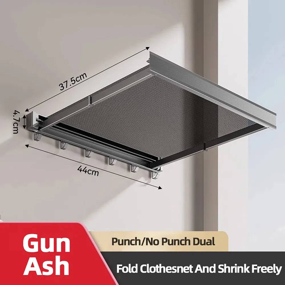 Foldable Clothes and Hat Rack with Hooks