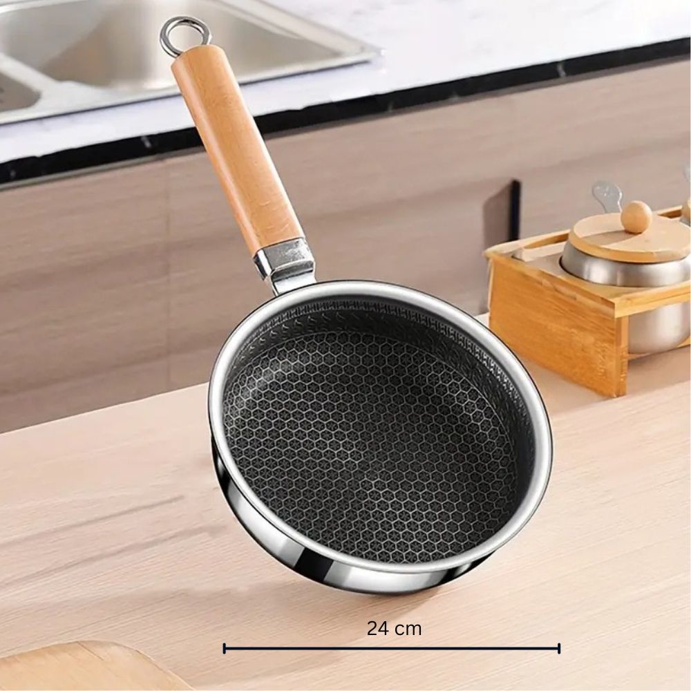 METALZEN – Nonstick Stainless Steel Pan with Balanced Easy-Grip Control