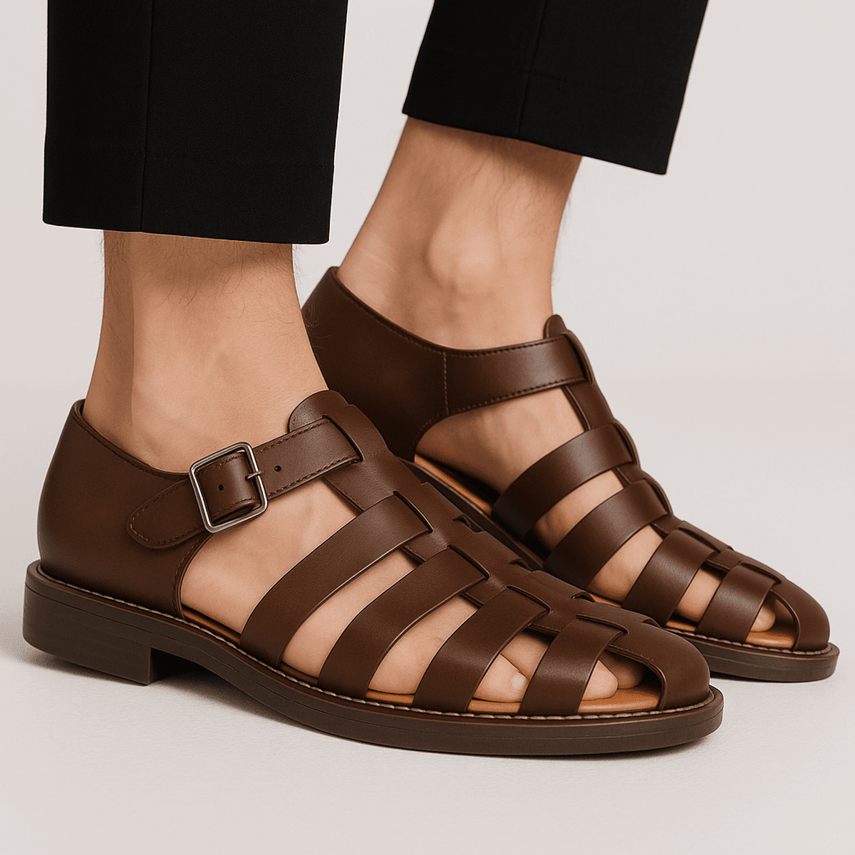 NOMADIC – Men’s Classic Casual Sandals with Closed Woven Comfort