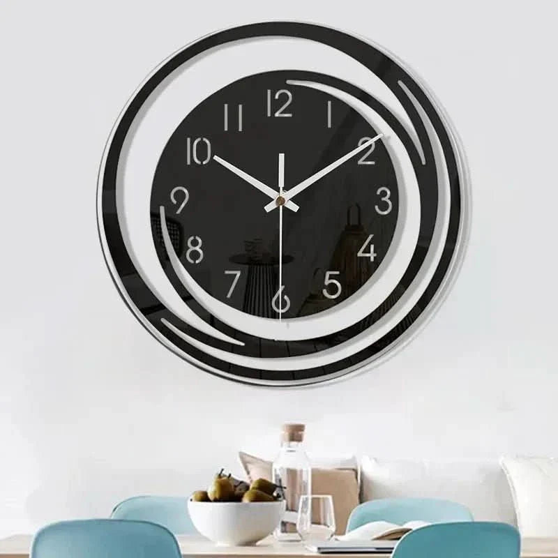 NordicTime Acrylic Wall Clock – Silent 3D Geometric Design for Modern Homes