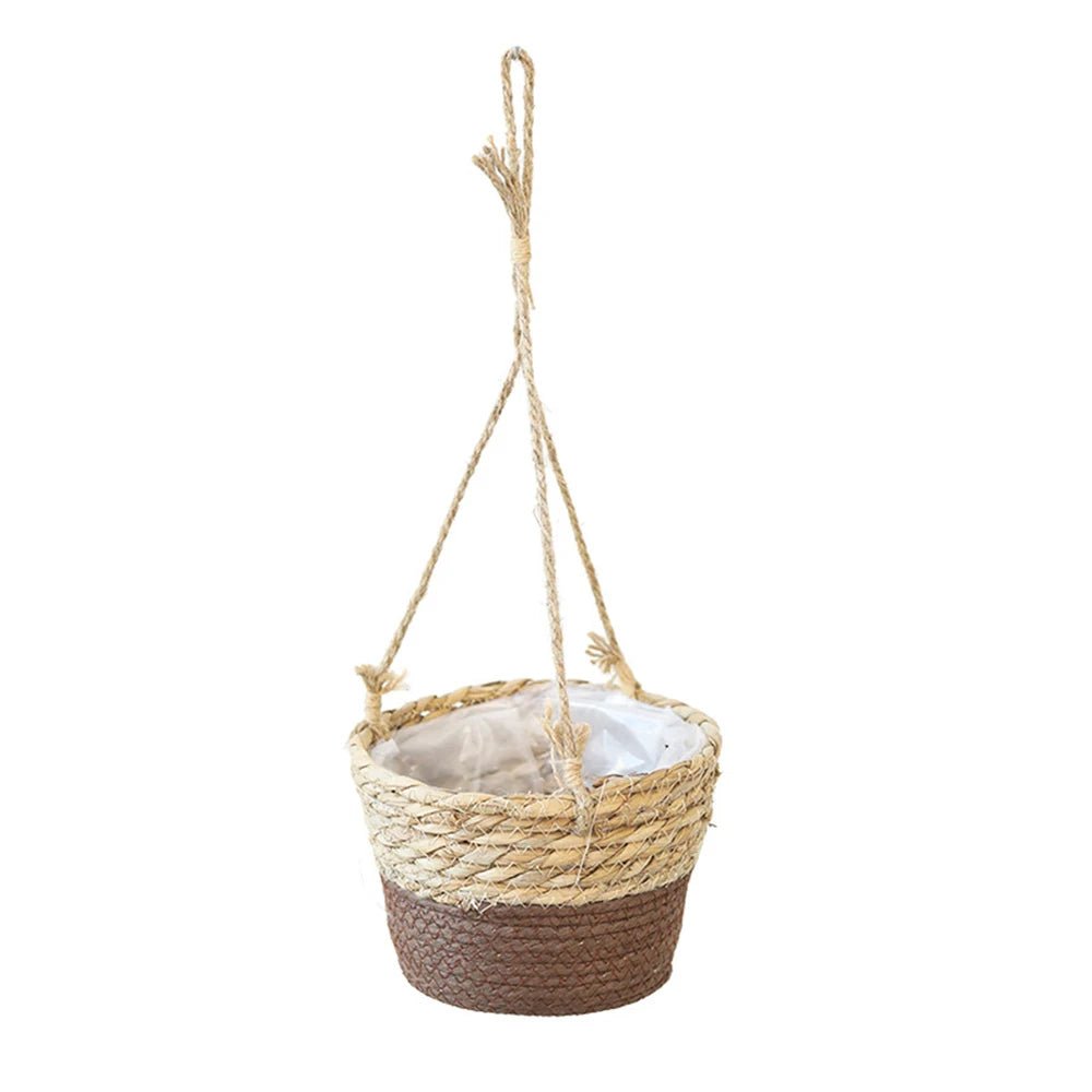 ORCHIDORA – Rustic Handwoven Twine Macrame Hanging Planter for Orchid Display