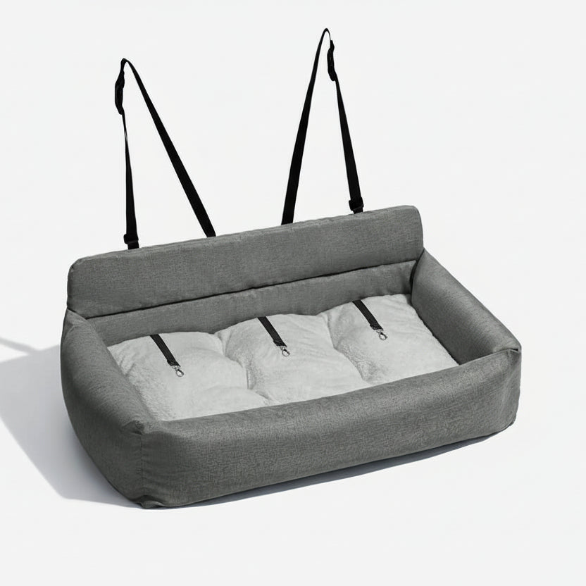 PAWDRIVE – Large Washable Dog Car Bed with Anti-Slip Bottom and Secure Attachment