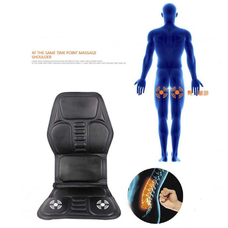 Relaxcushion Electric Back Massager – Vibrating Massage Cushion with Heat Function – Ergonomic Design for Home, Office, Travel Use