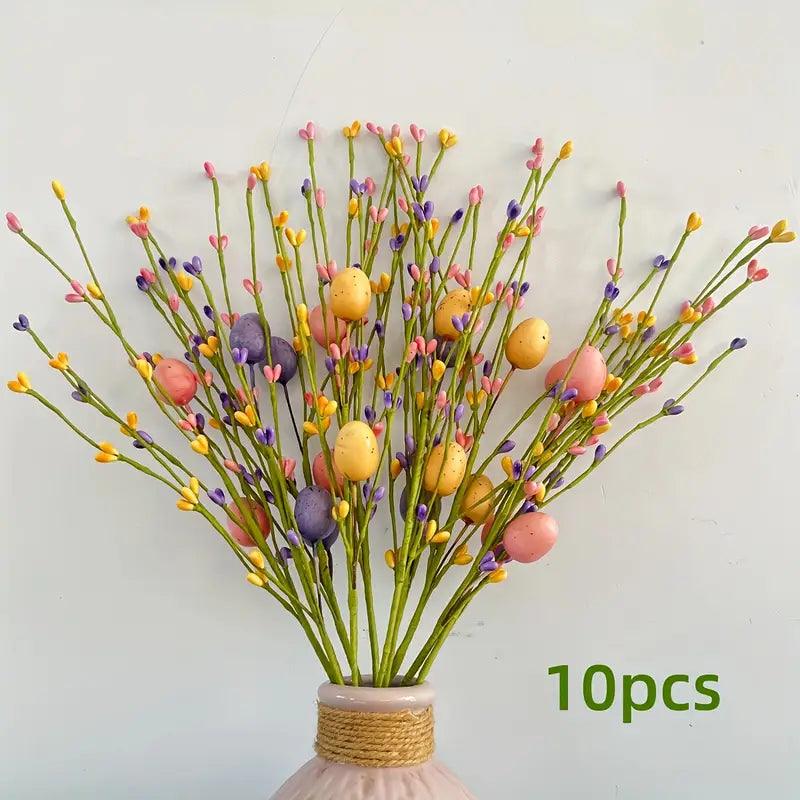 SPRINGOVA – Vibrant Easter Egg Cluster Stems for Spring Decor