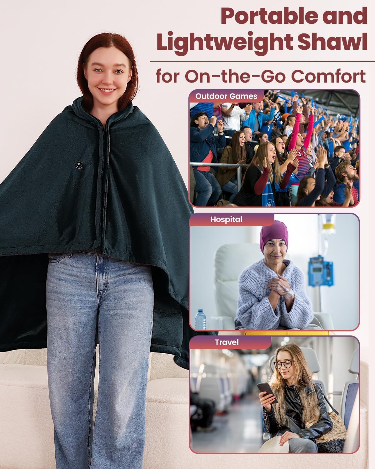 TrailBlazer™ Wearable Electric Heated Robe Blanket