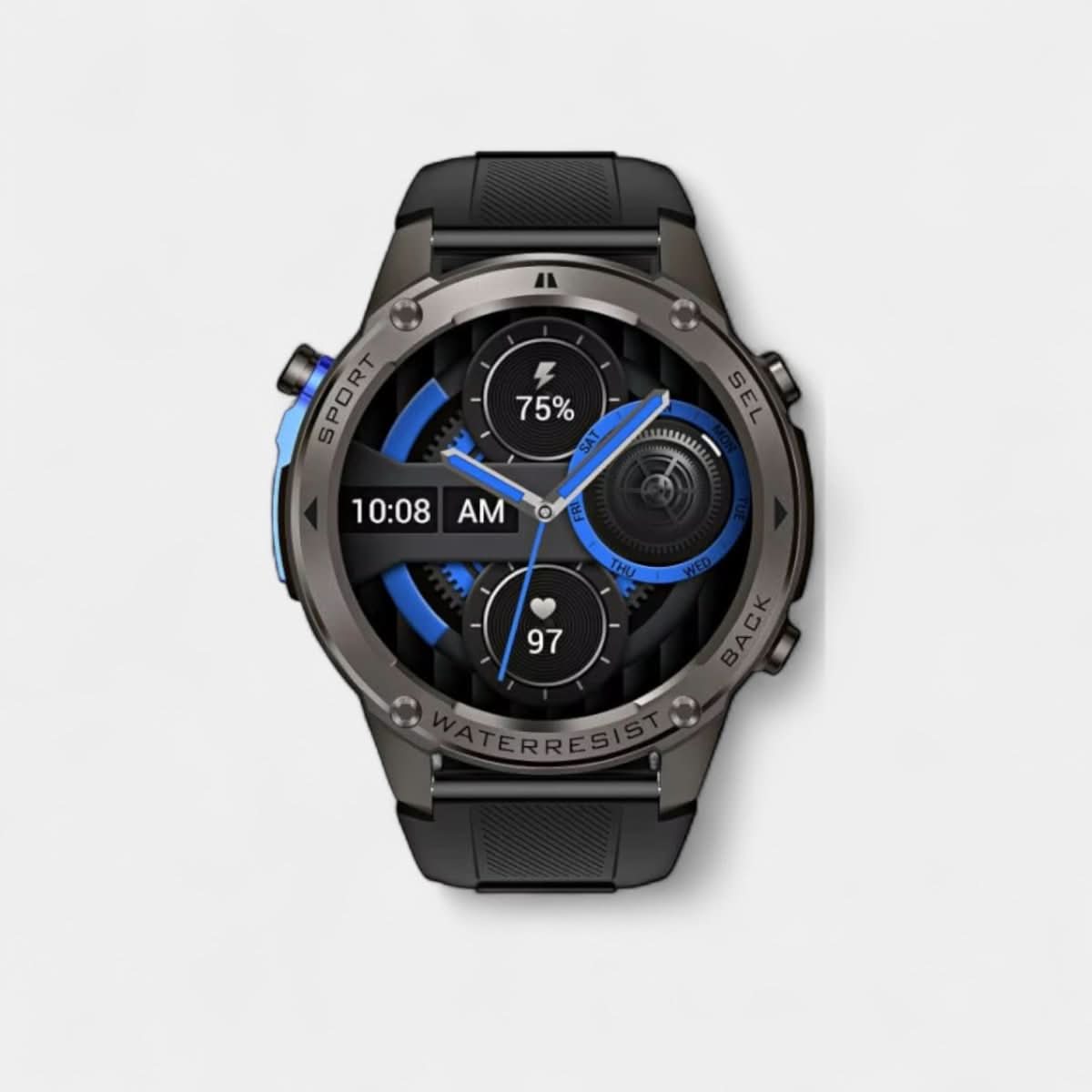 TrekSight X – Rugged Smartwatch with GPS & Health Monitoring