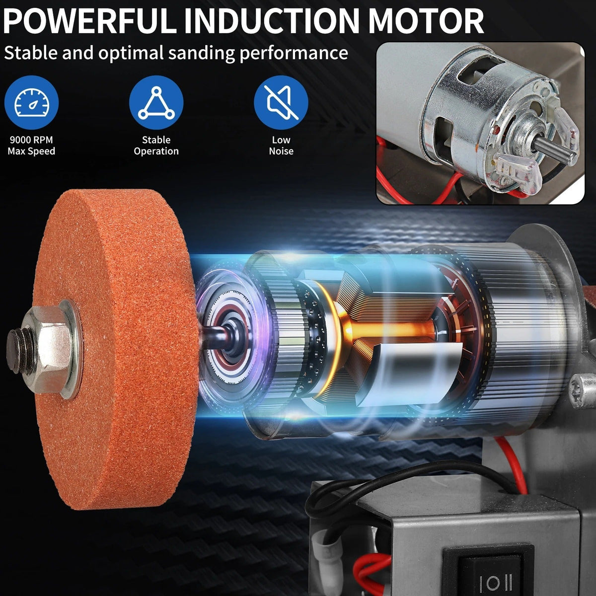 Electric Belt Sander - High-Powered, Cordless Sanding Tool for Woodworking and DIY Projects