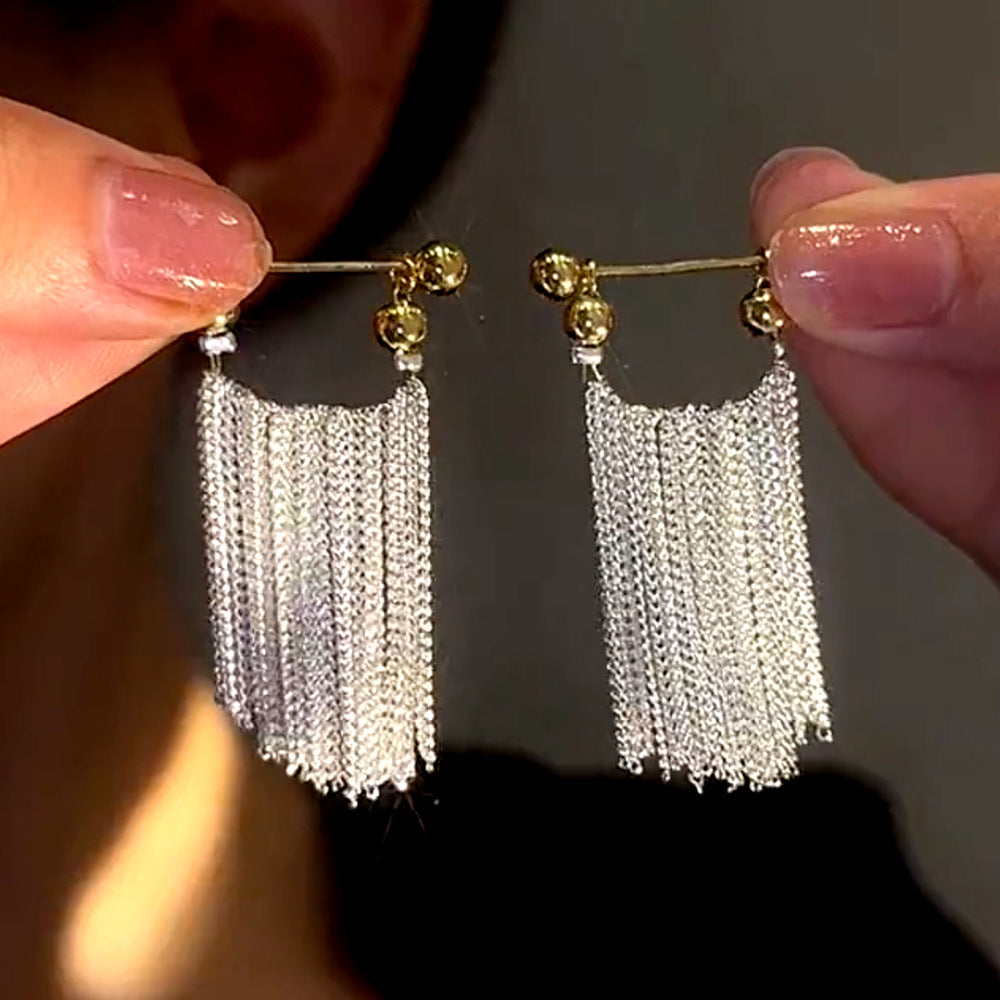 Galaxy Waterfall Tassel Earrings