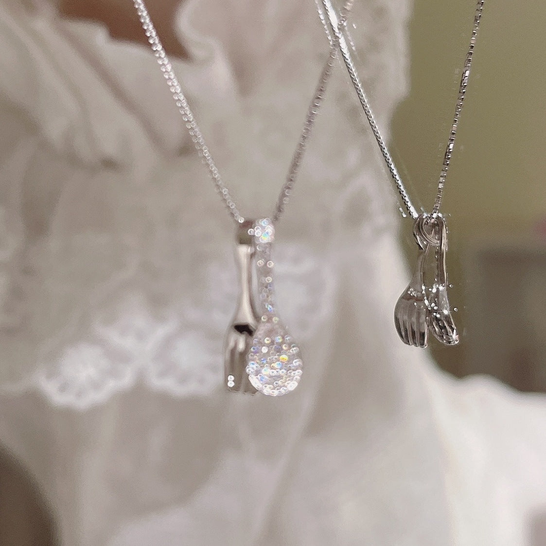Sterling Silver Spoon Necklace