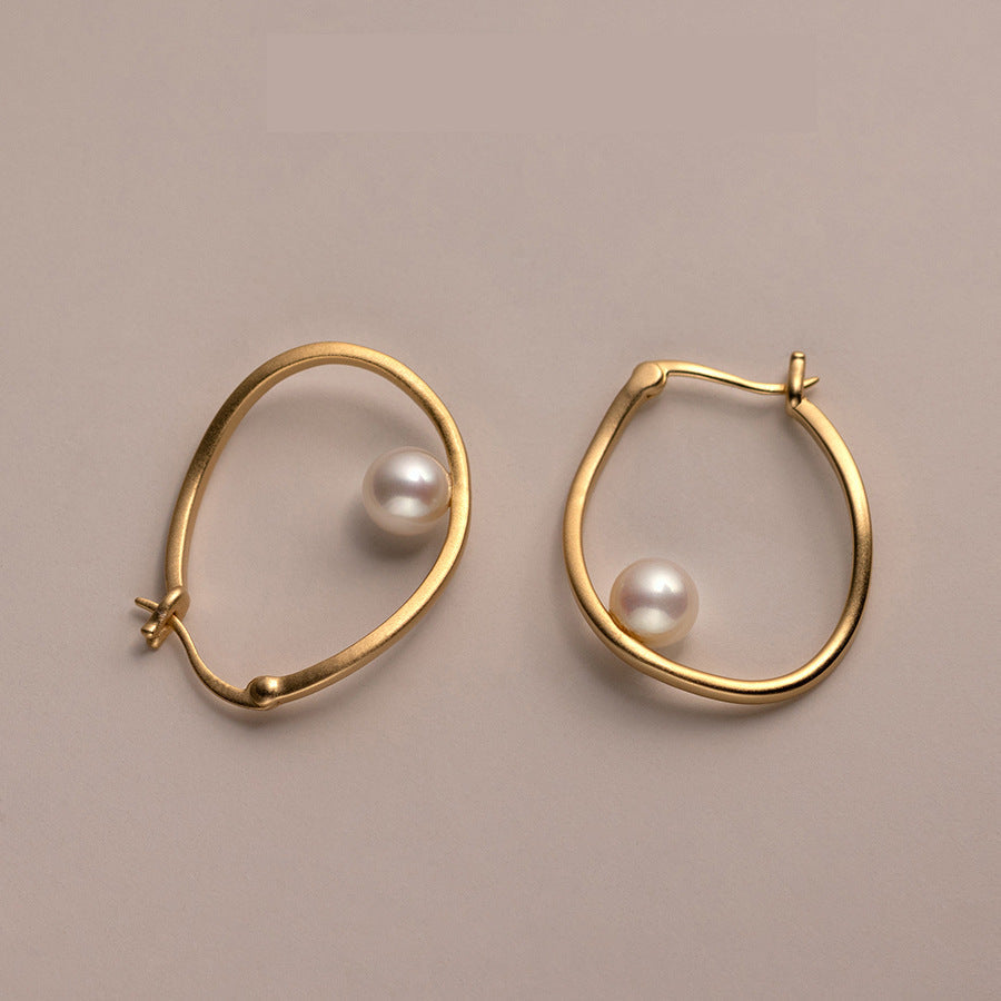 Pearl Hoop Earrings