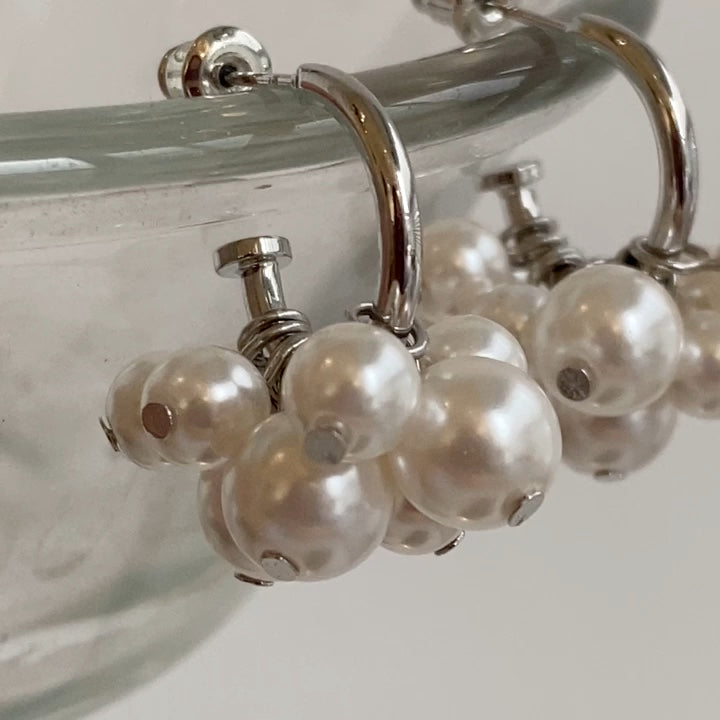 Pearl Cluster Earrings