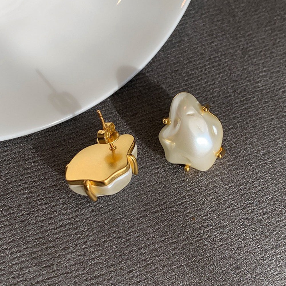 Irregular Baroque Pearl Earrings