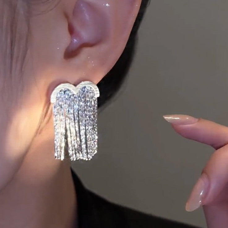 Curved Tassel Earrings