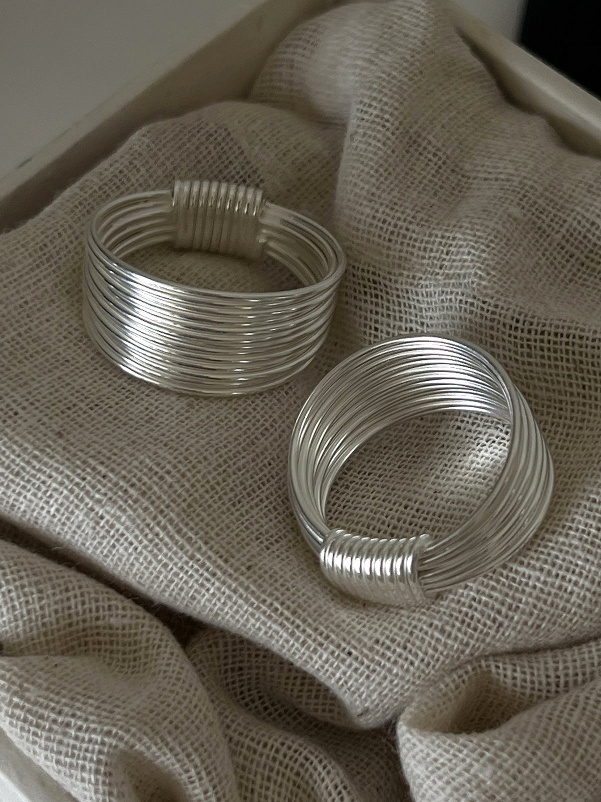 Multi-Layered Line Sterling Silver Ring