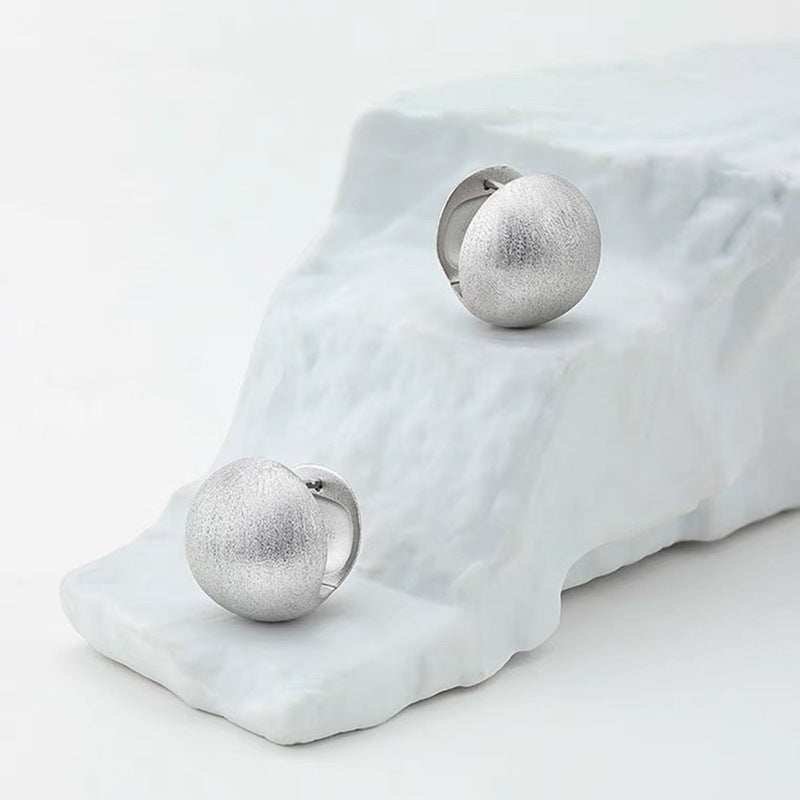 Classic Frosted Orb Earrings