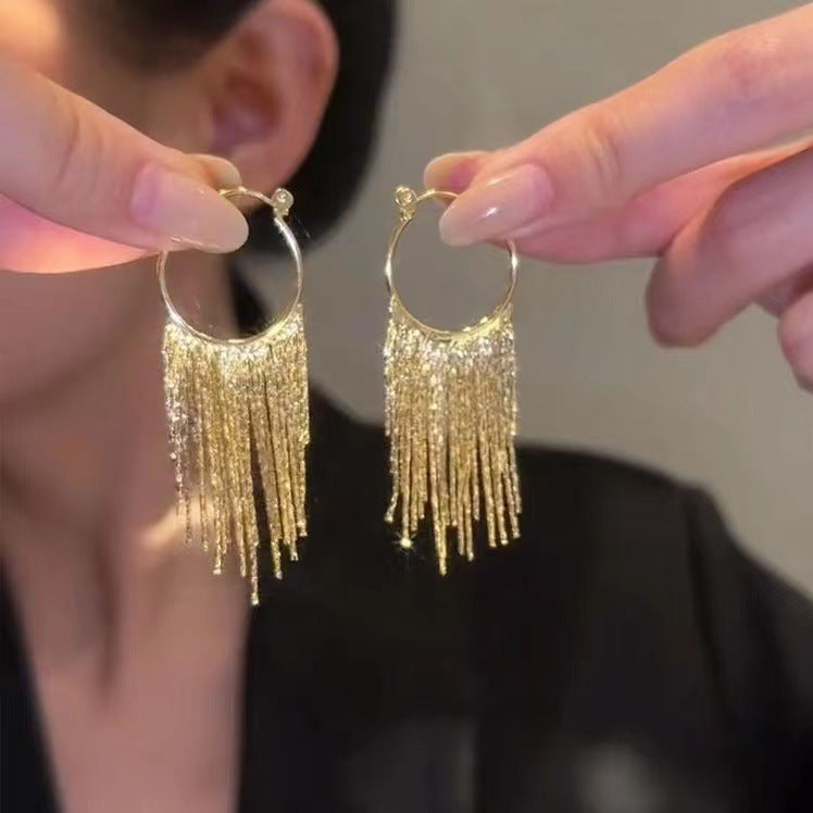 Tassel Hoop Earrings