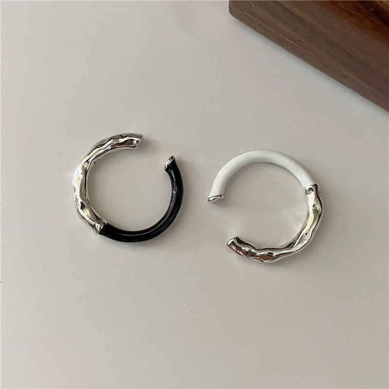 Textured Liquid Metal Drip Glaze Ring