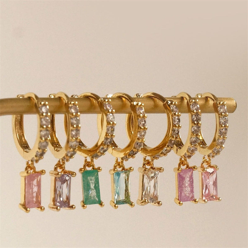 Mini Zirconia Hoop Earrings