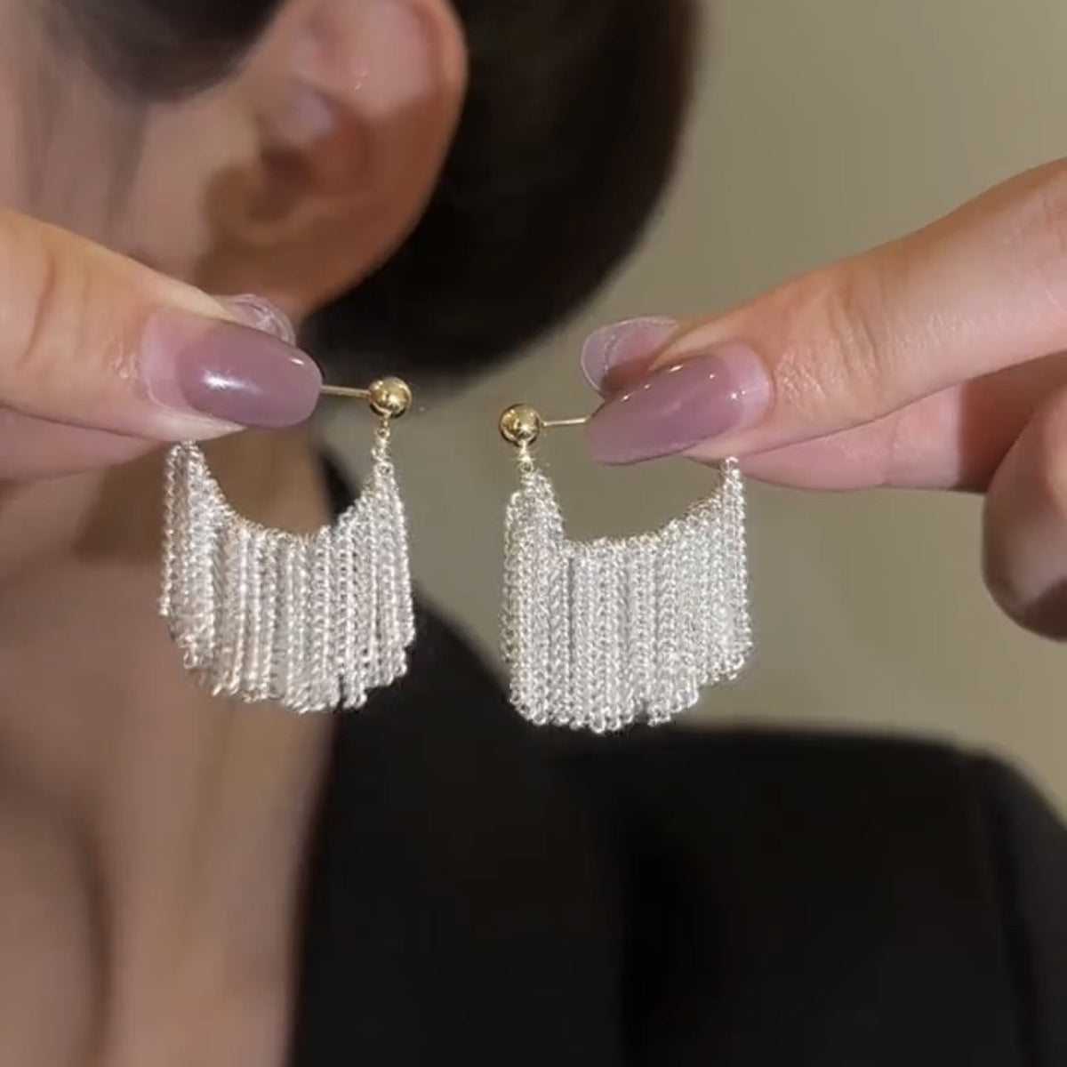 Galaxy Waterfall Tassel Earrings
