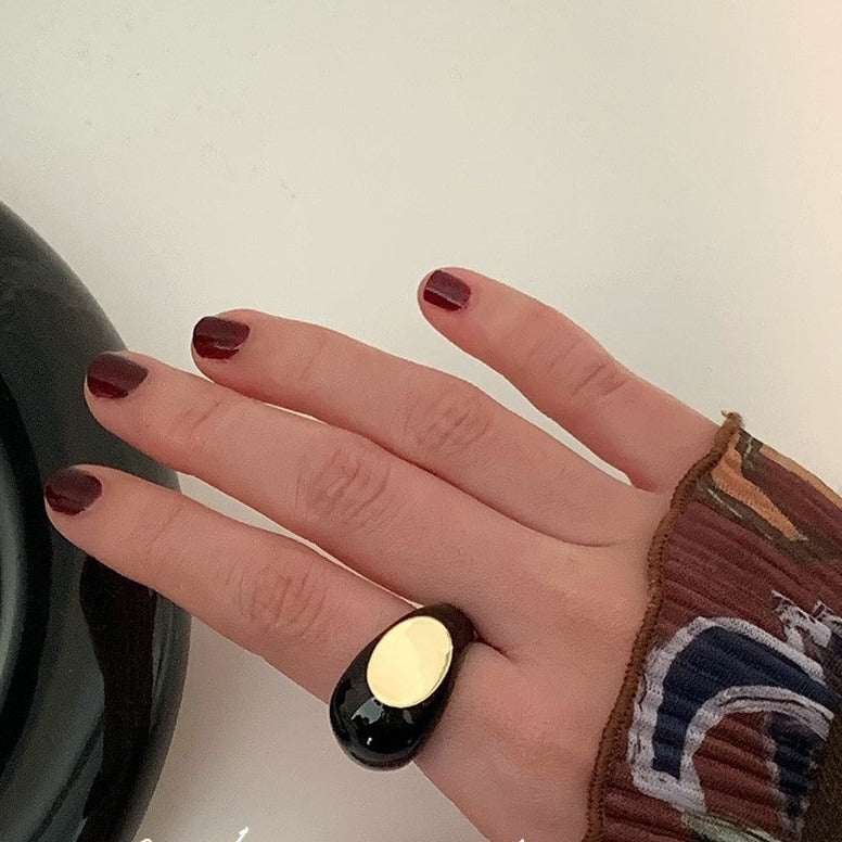 Enamel Drip Glaze Ring