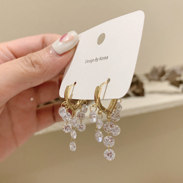 Crystal Tassel String Earrings