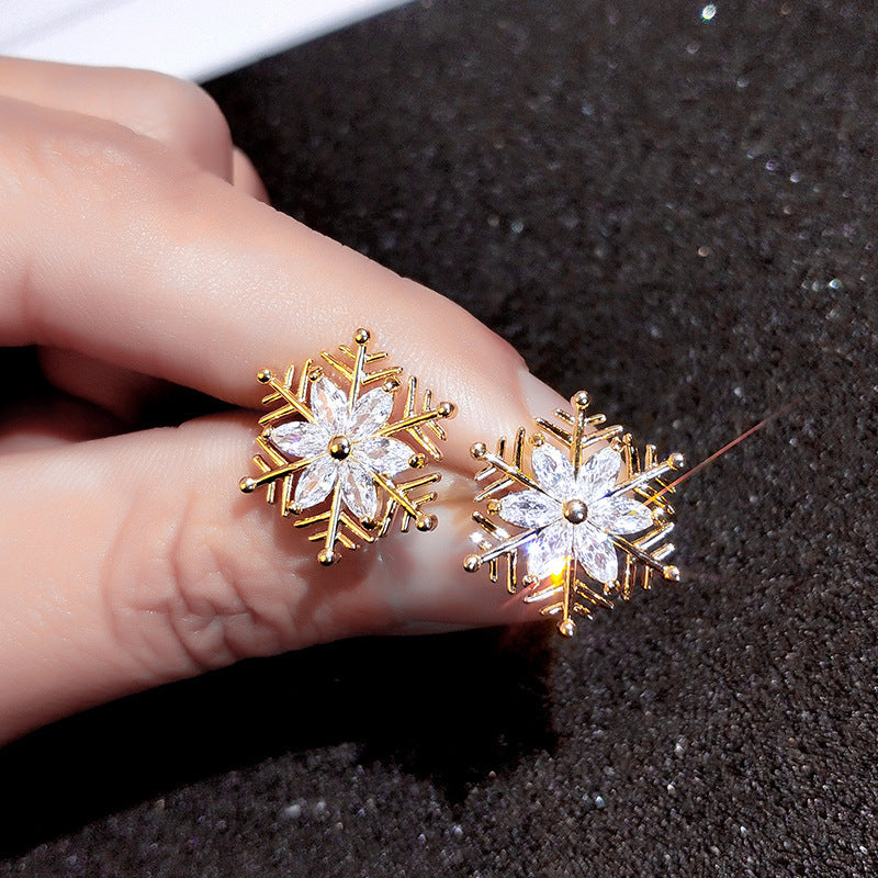 Crystal Snowflake Earrings