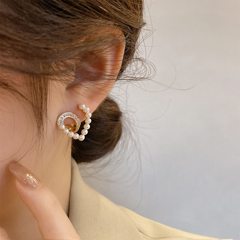 Love Crystal Pearl Earrings