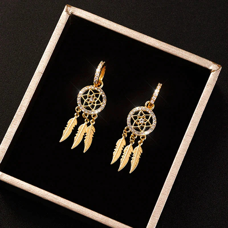 Dreamcatcher Gold Earrings