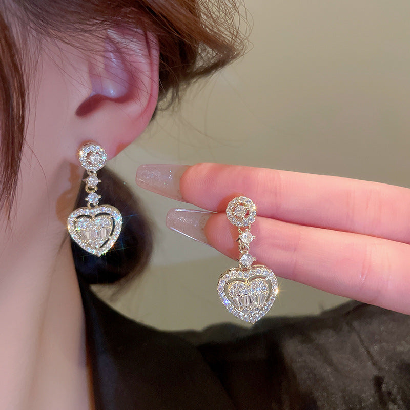 Zirconia Heart Earrings