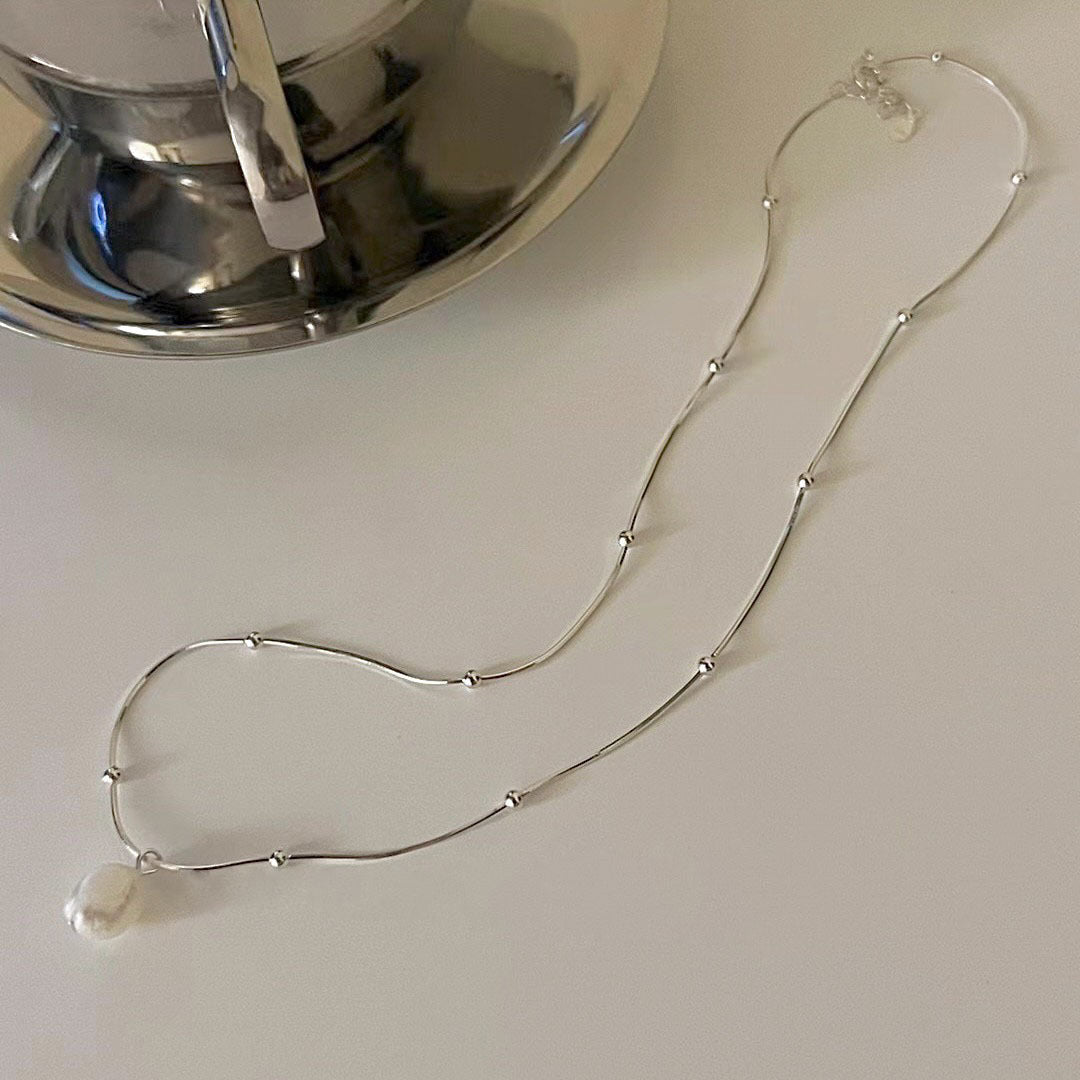 925 Silver Natural Pearl Necklace