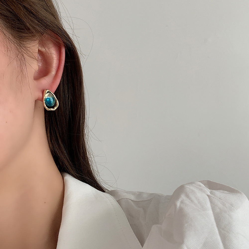 Irregular Small Drop Colored Earrings
