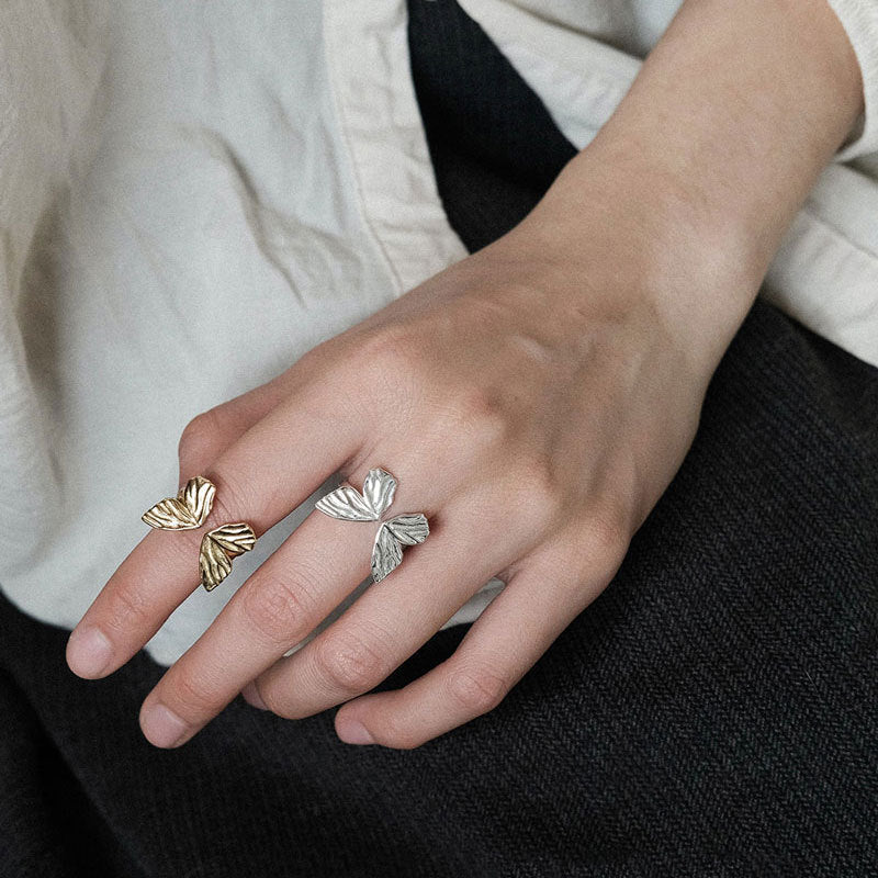 Sterling Silver Forest Butterfly Ring