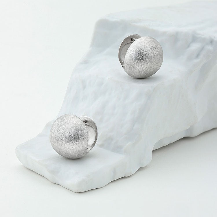 Classic Frosted Orb Earrings