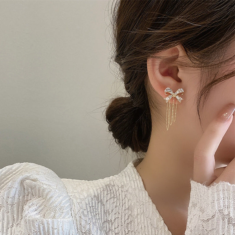 Bow Tassel Earrings