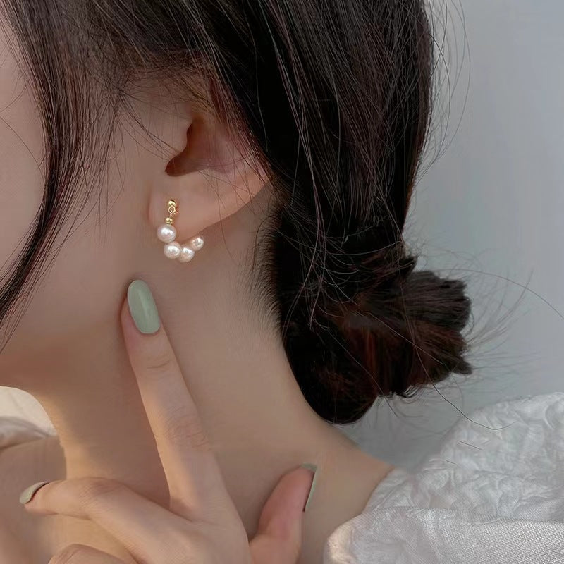 Pearl Hoop Earrings