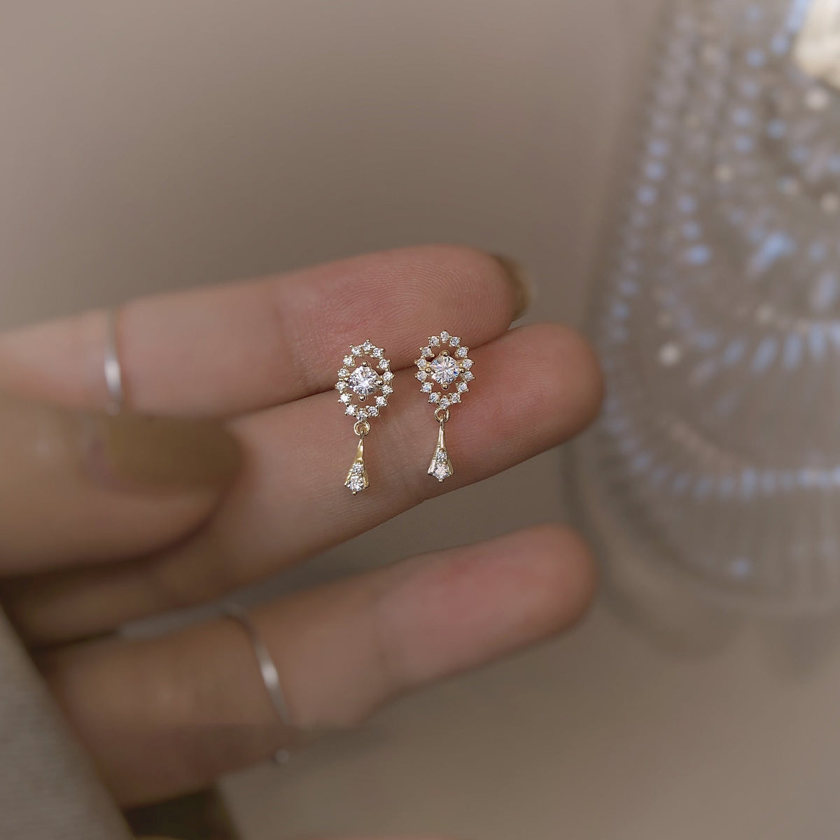 925 Sterling Silver Vintage Elegant Earrings