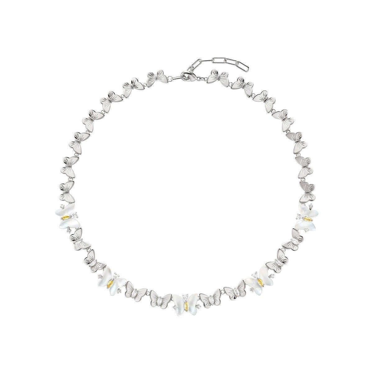 Deep Sea White Butterfly Scallop Chain