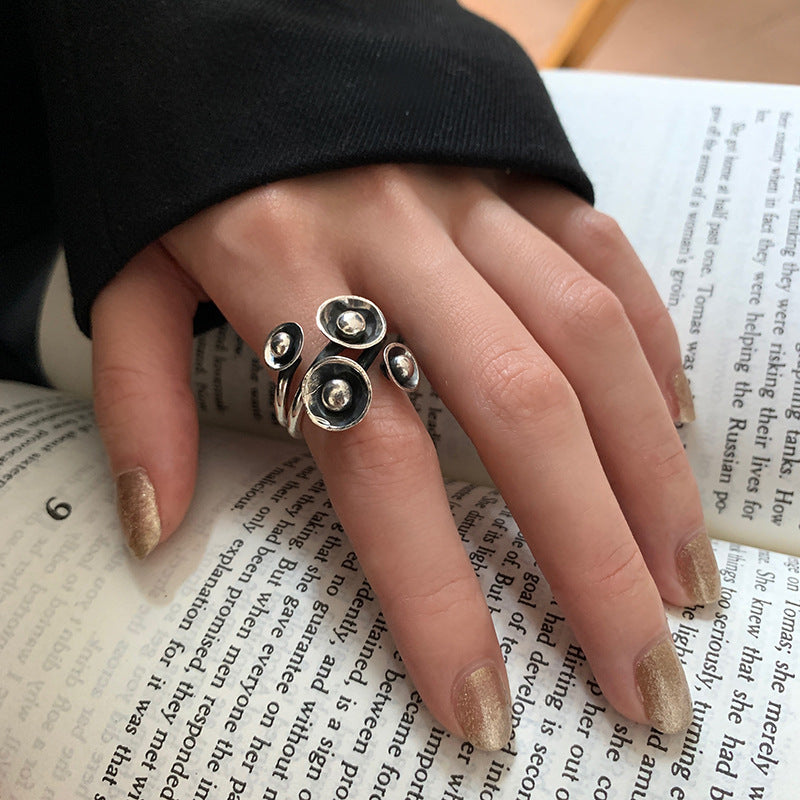 Vintage Floral Geometric Ring