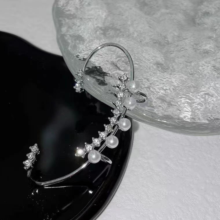 Pearl and Diamond Ear Clip
