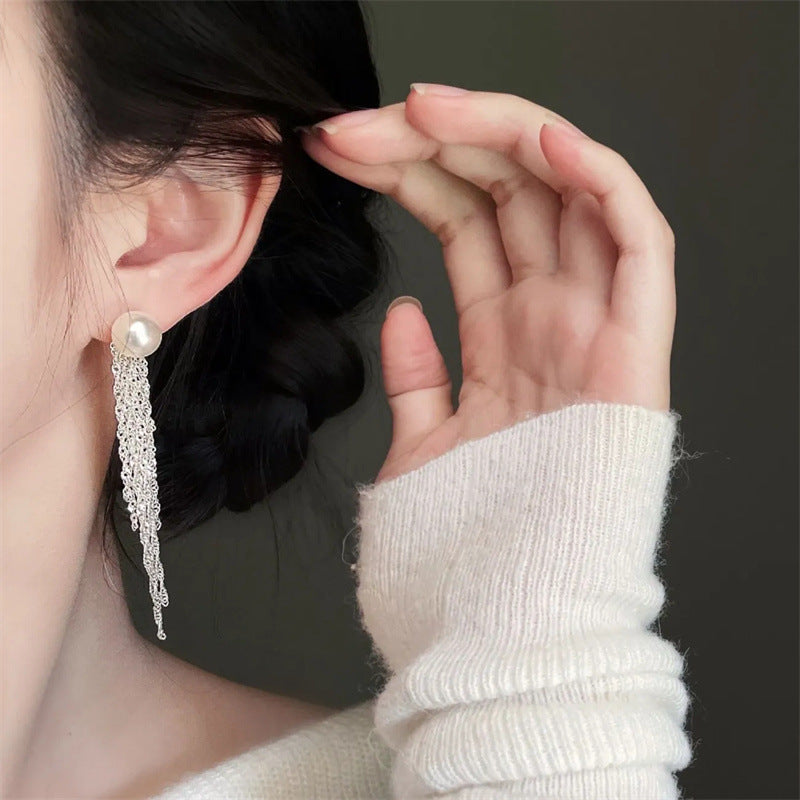 Pearl Tassel Earrings