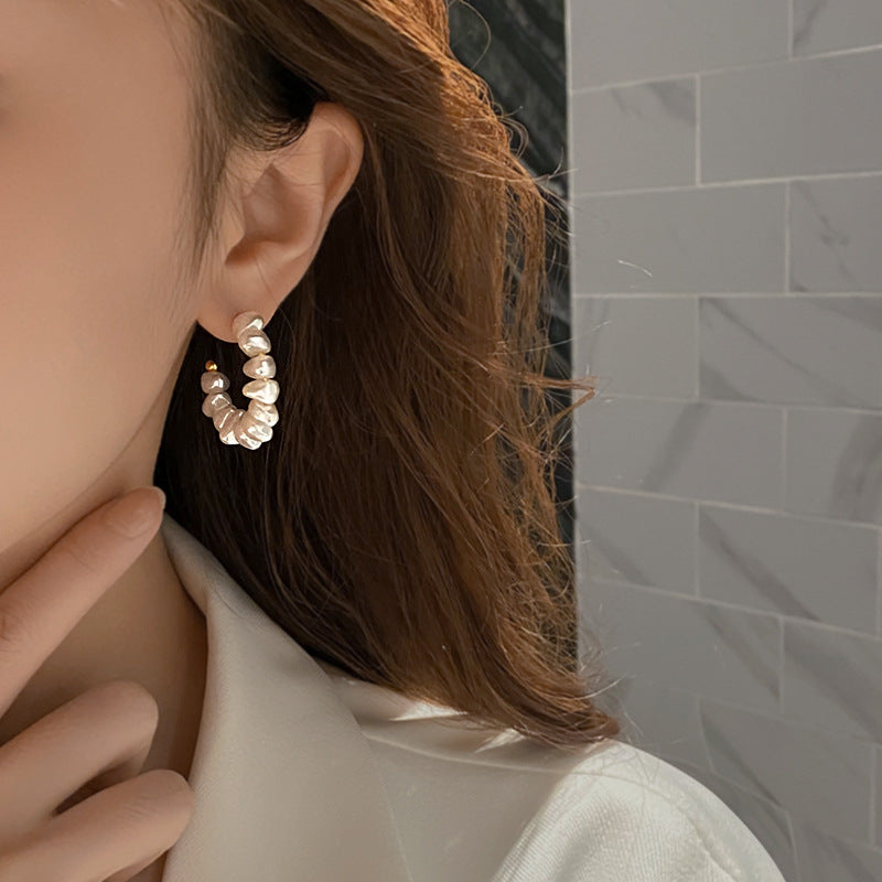 Pearl Hoop Earrings