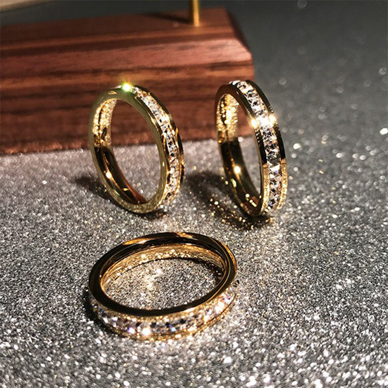 Full Diamond Titanium Ring