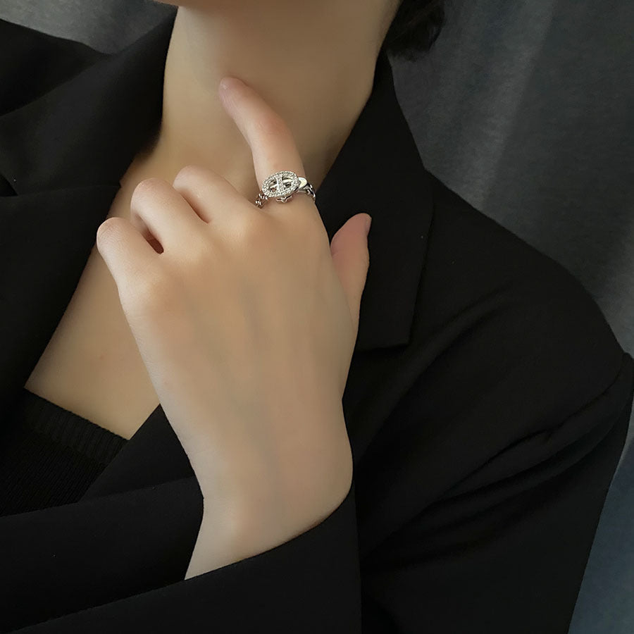 Adjustable Strap Zirconia Ring