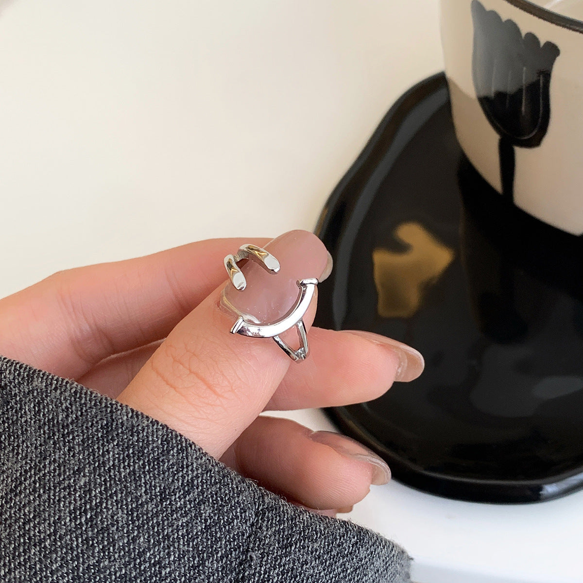 Simple Smile Adjustable Ring