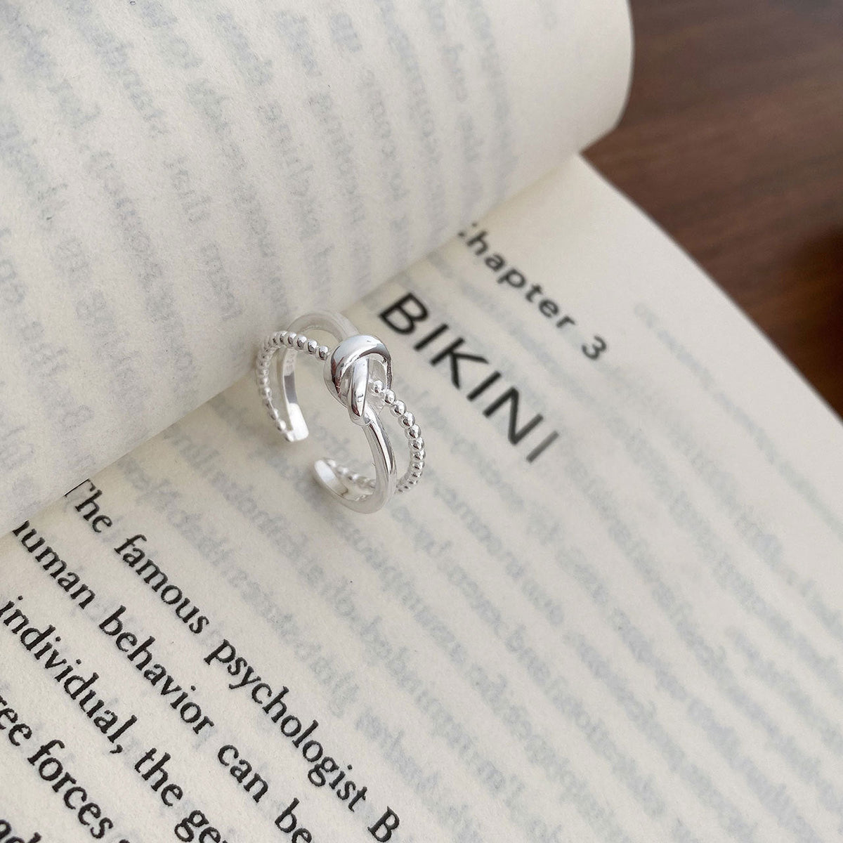 Personalized Knotted Adjustable Ring